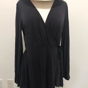 Free People Bell Sleeve Wrap Top